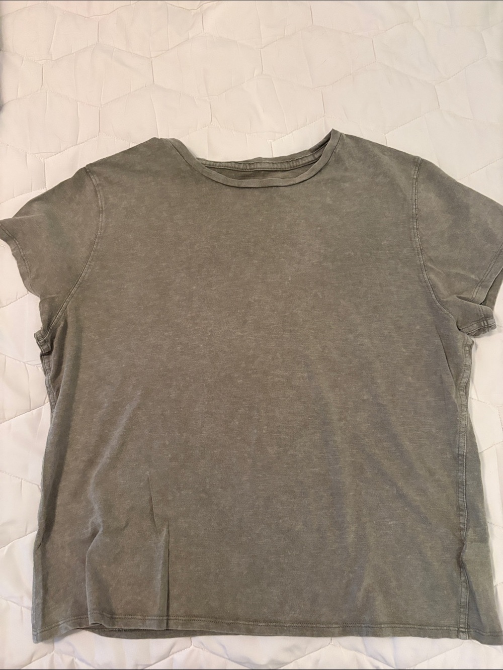 Aerie Women's Washed Olive Crewneck Tee